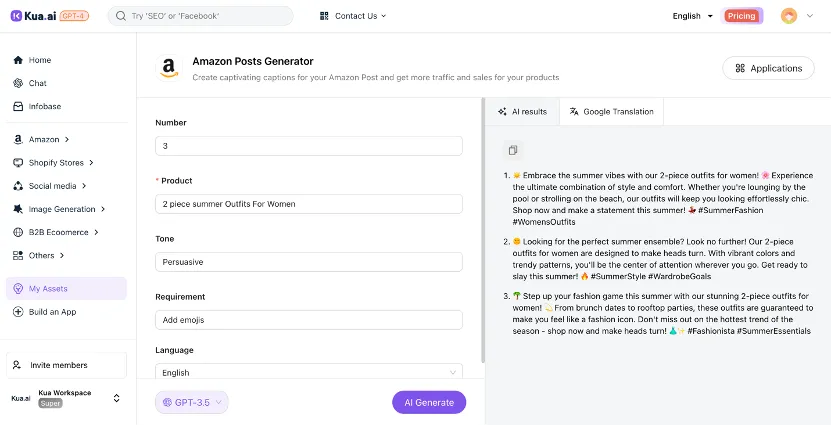 Amazon 投稿の力を解き放つ:Kua.ai のジェネレーティブ AI ツールでブランド力を高めましょう