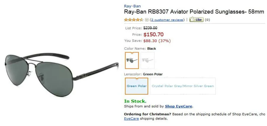 Guía de estilo para vender en Amazon por categoría: Gafas