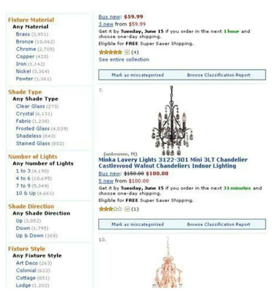 Guide de style de la catégorie Vendre sur Amazon : Éclairage