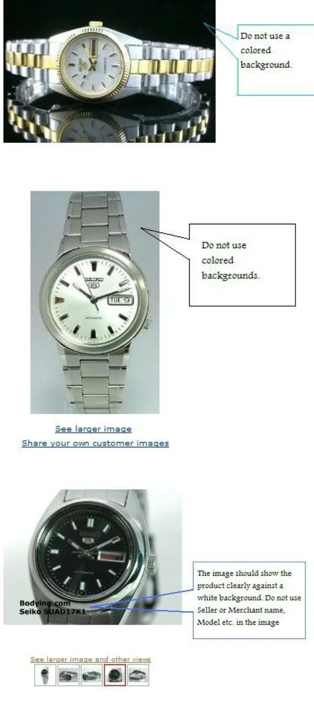 Selling on Amazon Category Style Guide: Watches