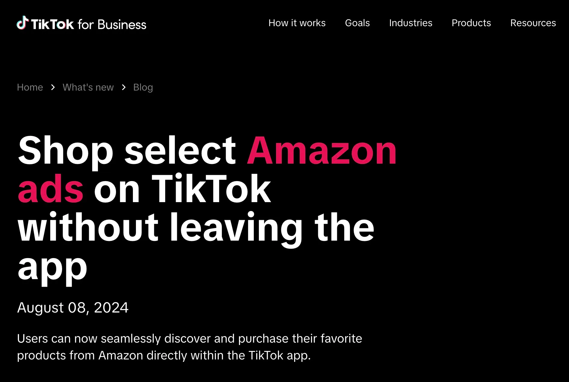 shop select amazon ads on tiktok | kua.ai
