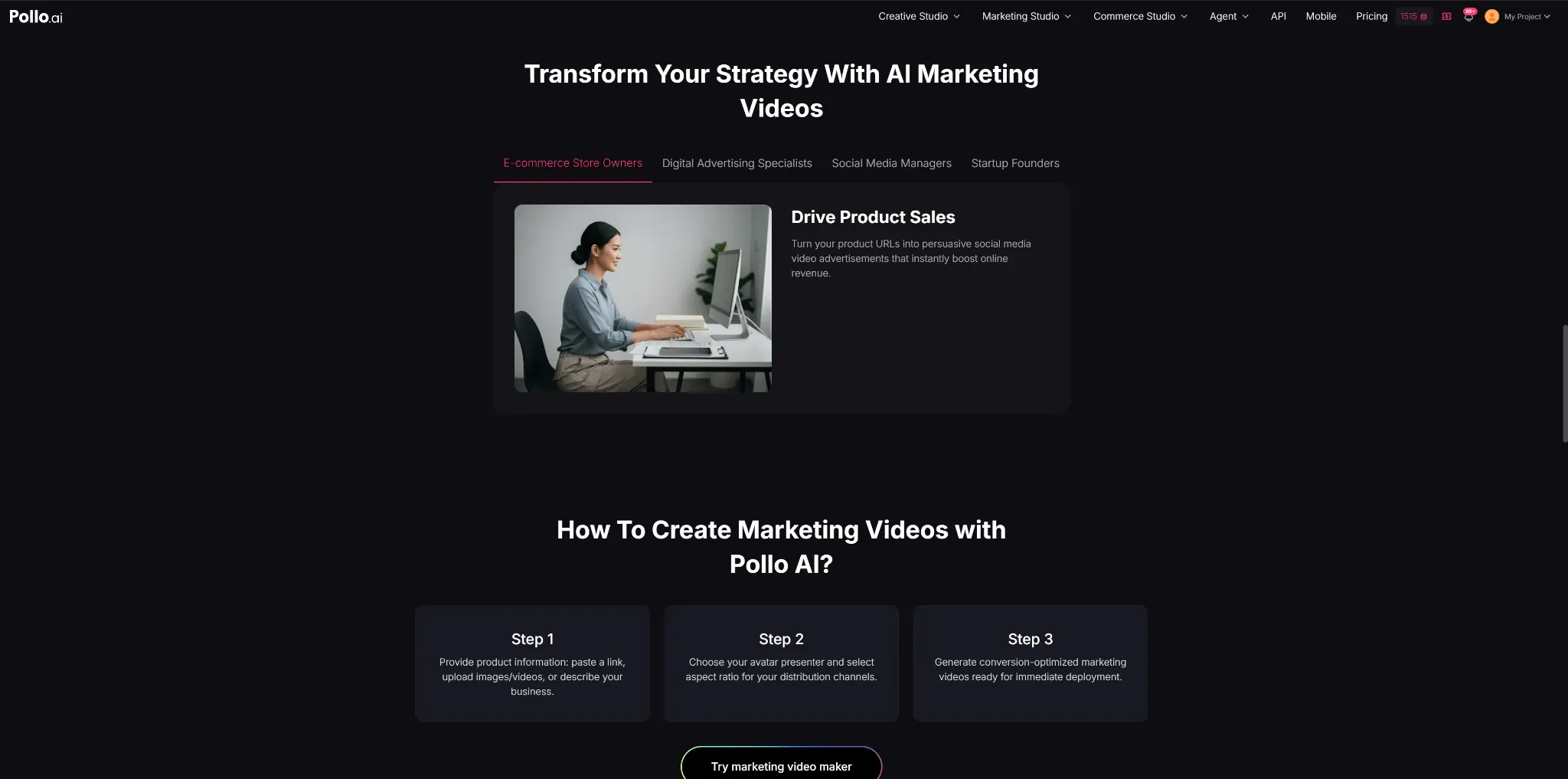 Step-by-step workflow for creating a marketing video with an AI video generator