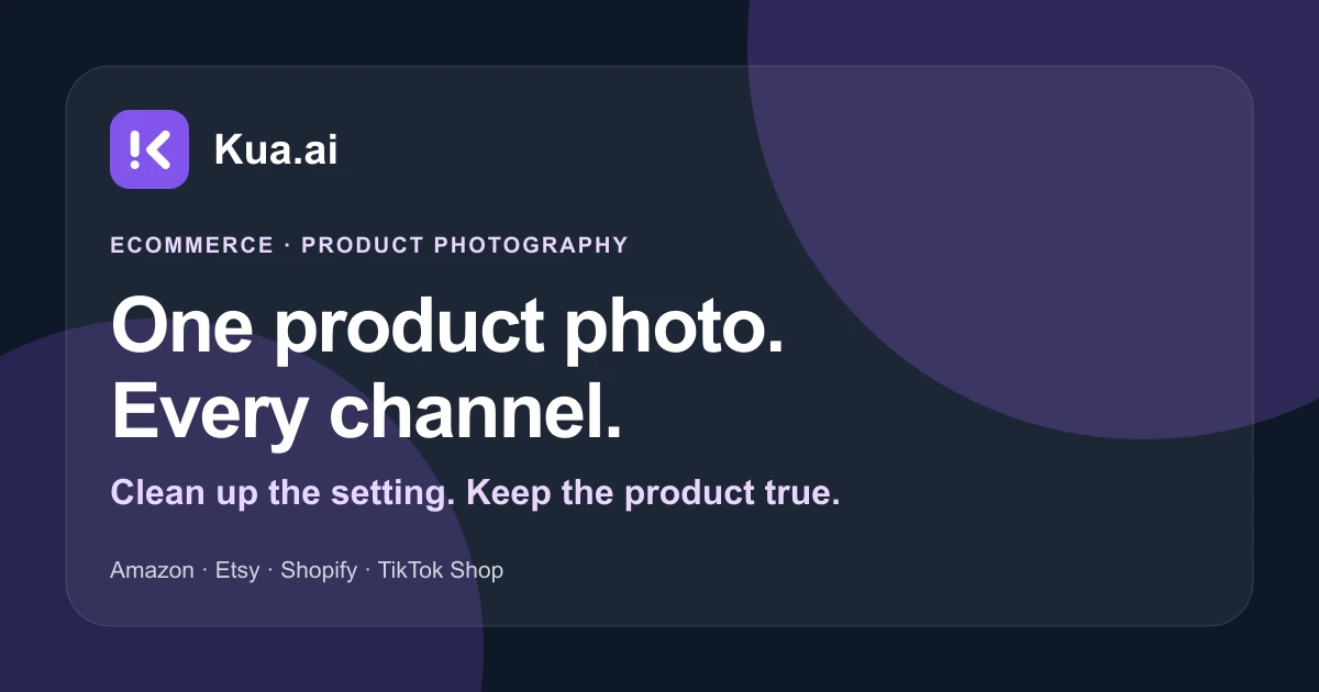 AI product photo editing for ecommerce: one honest source photo, exports for every channel